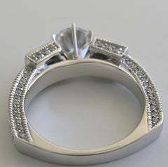 IMPORTANT ENGAGEMENT OR REMOUNT RING SETTING INTERESTING DIAMOND ACCENTS