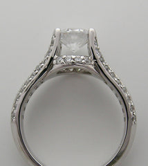 PRETTY SPLIT SHANK DIAMOND ACCENTED ENGAGEMENT RING SETTING