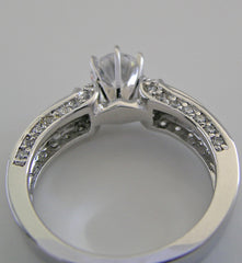 BEAUTIFUL MICRO PAVE DIAMOND ENGAGEMENT RING SETTING