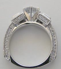 IMPORTANT ENGAGEMENT OR REMOUNT RING SETTING INTERESTING DIAMOND ACCENTS