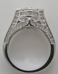 UNIQUE UNUSUAL MODERN PAVE DIAMOND RING SETTING