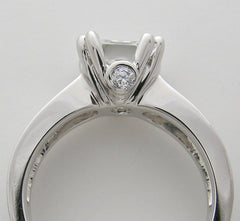 REMOUNT OR ENGAGEMENT RING SETTING WIDE HEFTY WITH ACCENT DIAMONDS