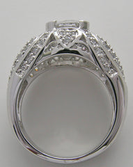 REMOUNT ENGAGEMENT RING SETTING WITH PAVE DIAMOND ACCENTS DECO STYLING