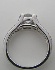 SPLIT SHANK DIAMOND ACCENT ENGAGEMENT RING OR RE-MOUNT SETTING