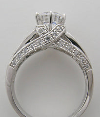 IMPORTANT TRELLIS DESIGN PAVE DIAMOND ENGAGEMENT RING SETTING