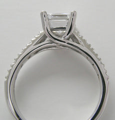 ELEGANT PRINCESS SHAPE DIAMOND ENGAGEMENT RING SETTING