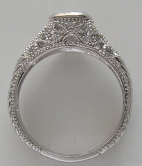 ANTIQUE ART DECO STYLE DIAMOND BEZEL FILLIGREE RING SETTING