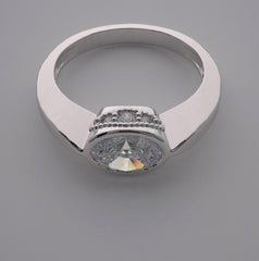 EAST WEST OVAL SHAPE STONE DIAMOND ACCENT RING SETTING