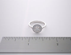 FEMININE DIAMOND ACCENT ENGAGEMENT RING SETTINGS MIL GRAIN DETAILS