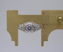 ANTIQUE ART DECO STYLE DIAMOND BEZEL FILLIGREE RING SETTING