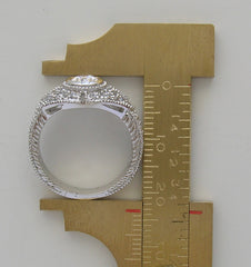 OVAL SHAPEANTIQUE STYLE MIL GRAINED DIAMOND ENGAGEMENT RING SETTING